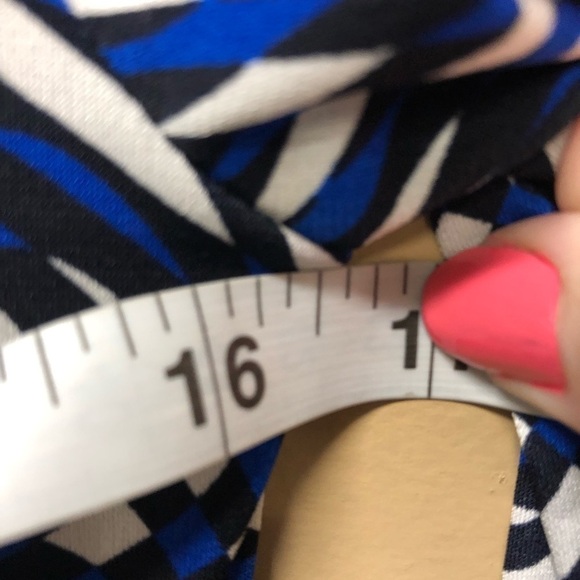 MICHAEL KORS MERCEER LONG SLEEVE BORDER PRINT SLINKY JERSEY SHIFT DRESS PETITE S - Picture 5 of 6